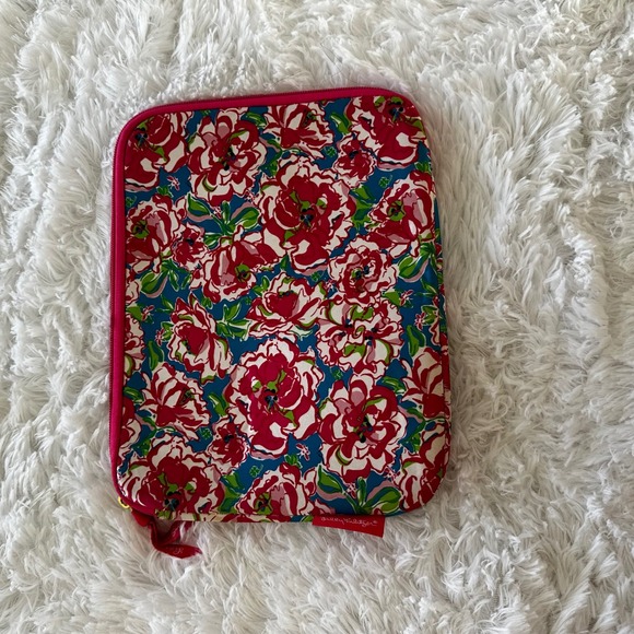 Lilly Pulitzer Accessories - Lilly‎ Pulitzer Tablet Sleeve Case Floral Print Pink Blue Zippered Pouch Bag